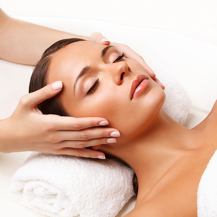 woman getting a facial treatment