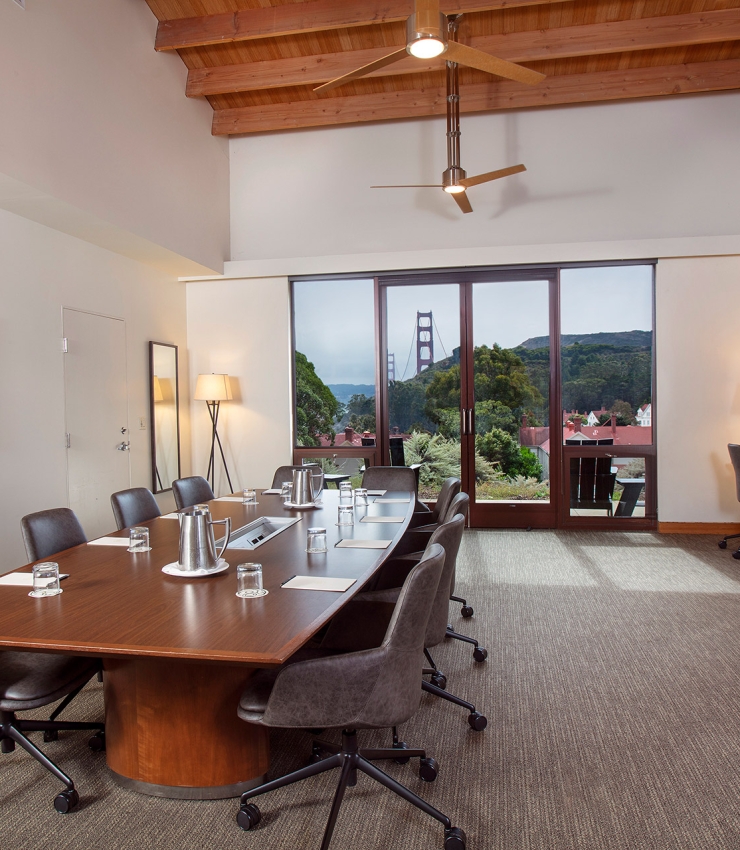 contemporary meeting room at cavallo point