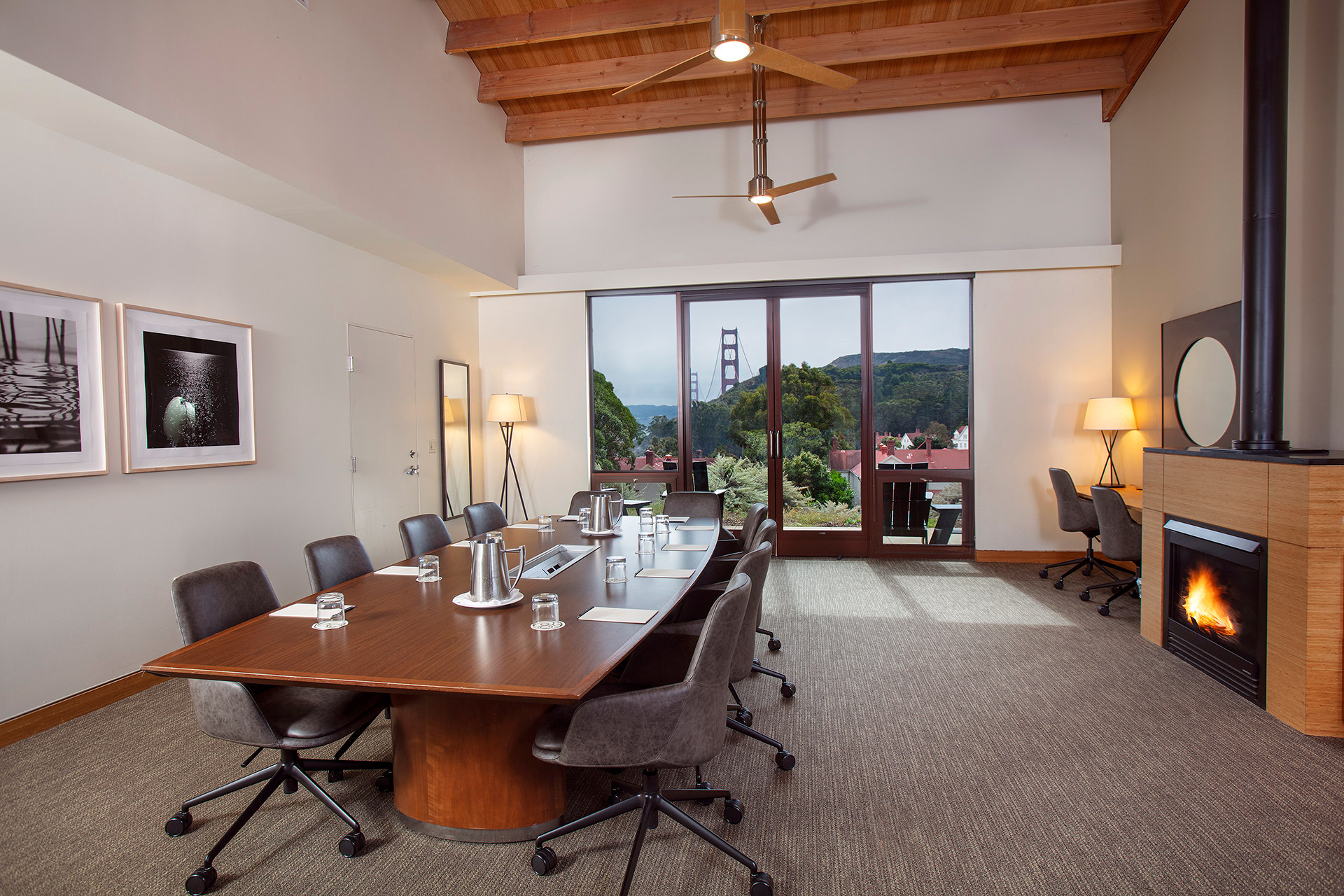 contemporary meeting room at cavallo point